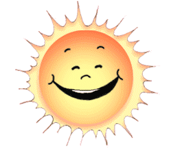 Позитивные открытки с солнышком. Анимацонные картинки с изображением солнца.