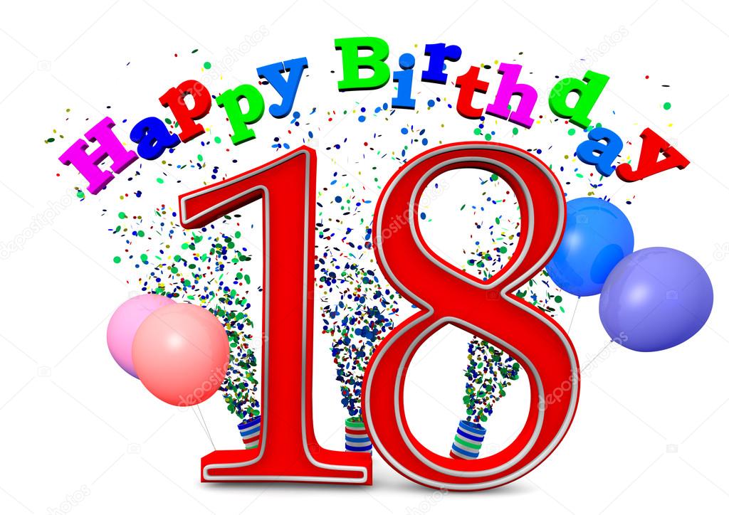 Открытки с пожеланиями на 18 лет gif. Отличного дня рождения 18 лет открытки....