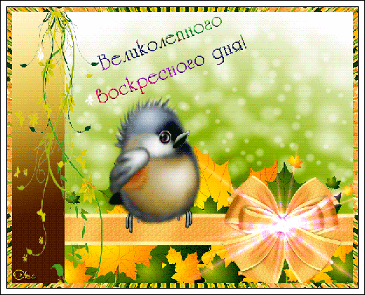 Мерцающие открытки про воскресенье. Открытки на воскресное утро.