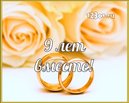 Открытки на Фаянсовую/Ромашковую свадьбу 9 лет скачать бесплатно.