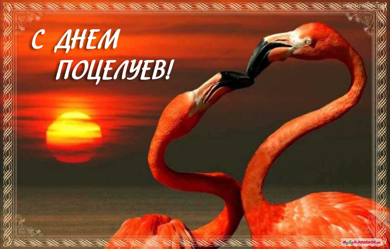 Красивые мерцающие открытки с днем поцелуя с анимациями скачать бесплатно.