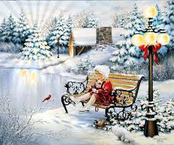 Анимационные открытки с зимним пейзажем. Открытки времена года. Новогодние от...