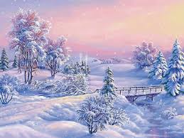 Анимационные открытки с зимним пейзажем. Открытки времена года. Новогодние от...