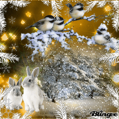 Анимационные открытки с зимним пейзажем. Открытки времена года. Новогодние от...