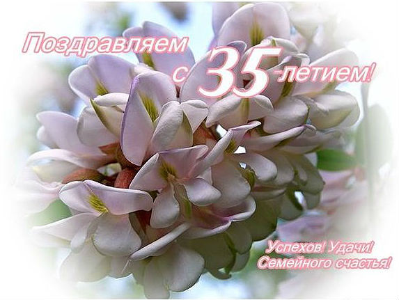 Пожелания на день рождения 35 лет. Открытки с юбилеем 35 лет анимационные. 