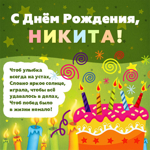 Поздравительные открытки с именем Никита. Красивые открытки с именем Никита. 