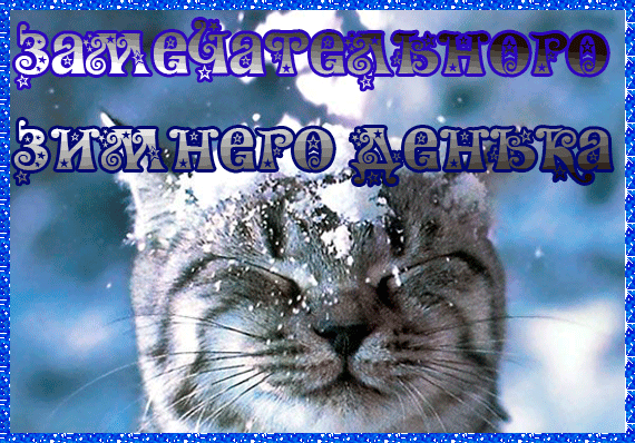 Мерцающие анимационные открытки с пожеланиями на первый день зимы