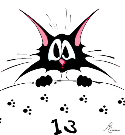 Разнообразные открытки на пятницу 13. Открытки с пятницей 13 скачать бесплатно.