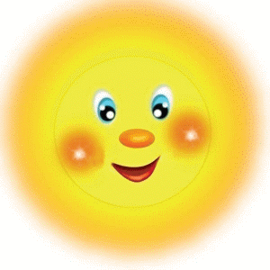 Позитивные открытки с солнышком. Анимацонные картинки с изображением солнца.