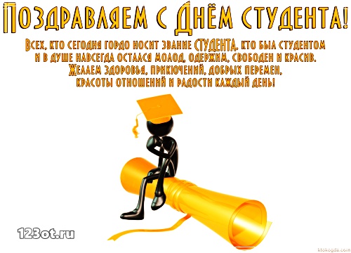 Анимационные открытки с днем студента с наилучшими пожеланиями скачать беспла...