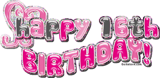 Позитивные открытки на шестнадцатилетие gif. Открытки с поздравлениями на 16 ...