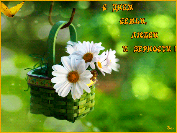 Открытки с красивыми пожеланиями на день семьи, любви и верности.