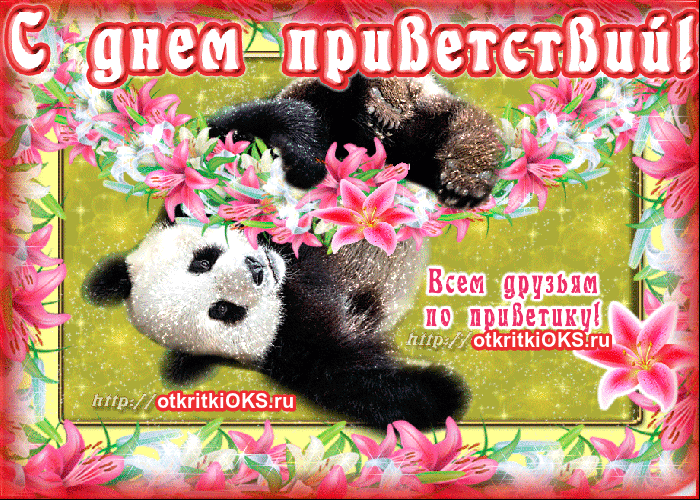 Веселые открытки с пожеланиями на Всемирный день приветствий скачать бесплатно.
