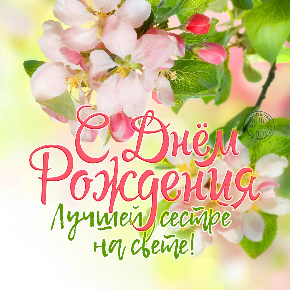 Лучшие поздравительные открытки на день рождения сестре скачать бесплатно.