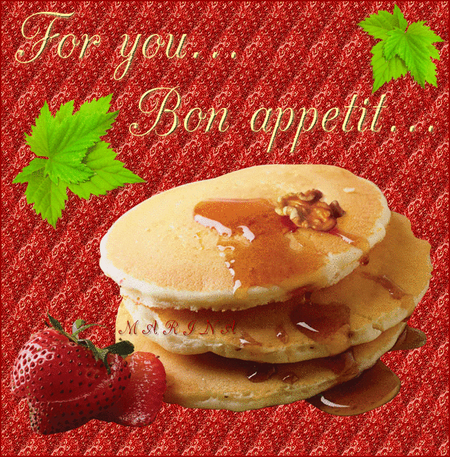 Открытки с пожеланиями приятного аппетита скачать бесплатно.