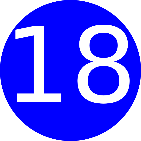 Картинка цифра 18 красивая