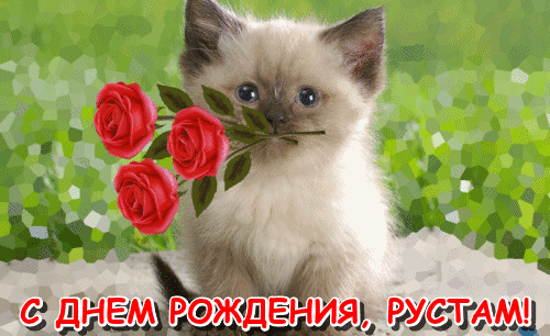 Поздравительные открытки с именем Рустам. Открытки с мужскими именами. С днём...