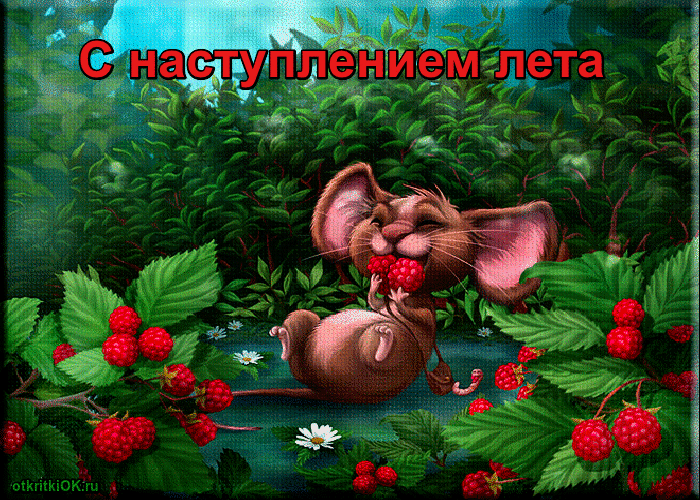 Открытки на тему лета скачать бесплатно. Анимационные открытки про лето.