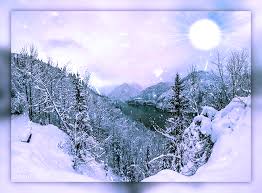 Анимационные открытки с зимним пейзажем. Открытки времена года. Новогодние от...