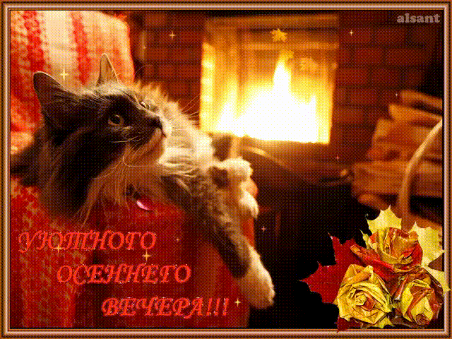 Анимационные открытки приятного вечера. Скачать бесплатно открытки хорошего в...