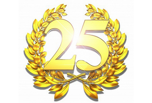 Поздравительные открытки на 25 лет. Открытки на юбилей 25 лет. 