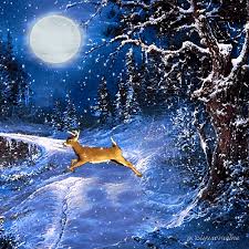 Анимационные открытки с зимним пейзажем. Открытки времена года. Новогодние от...