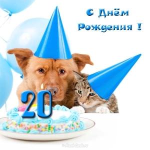 Красивые открытки ко дню рождения 20 лет анимациями. Скачать открытки на день...