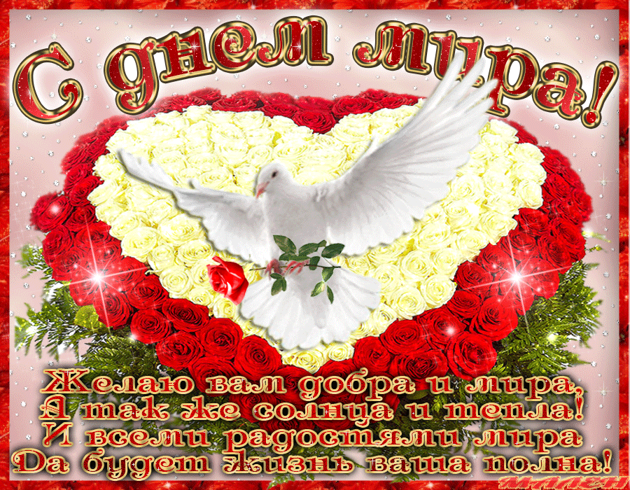 Мотивационные открытки на Международный День Мира скачать бесплатно. 