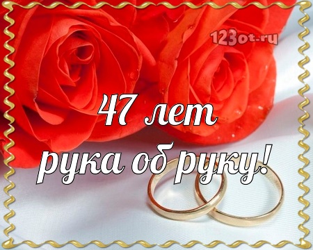 Открытки на Кашемировую/Шерстяную свадьбу 47 лет скачать бесплатно.