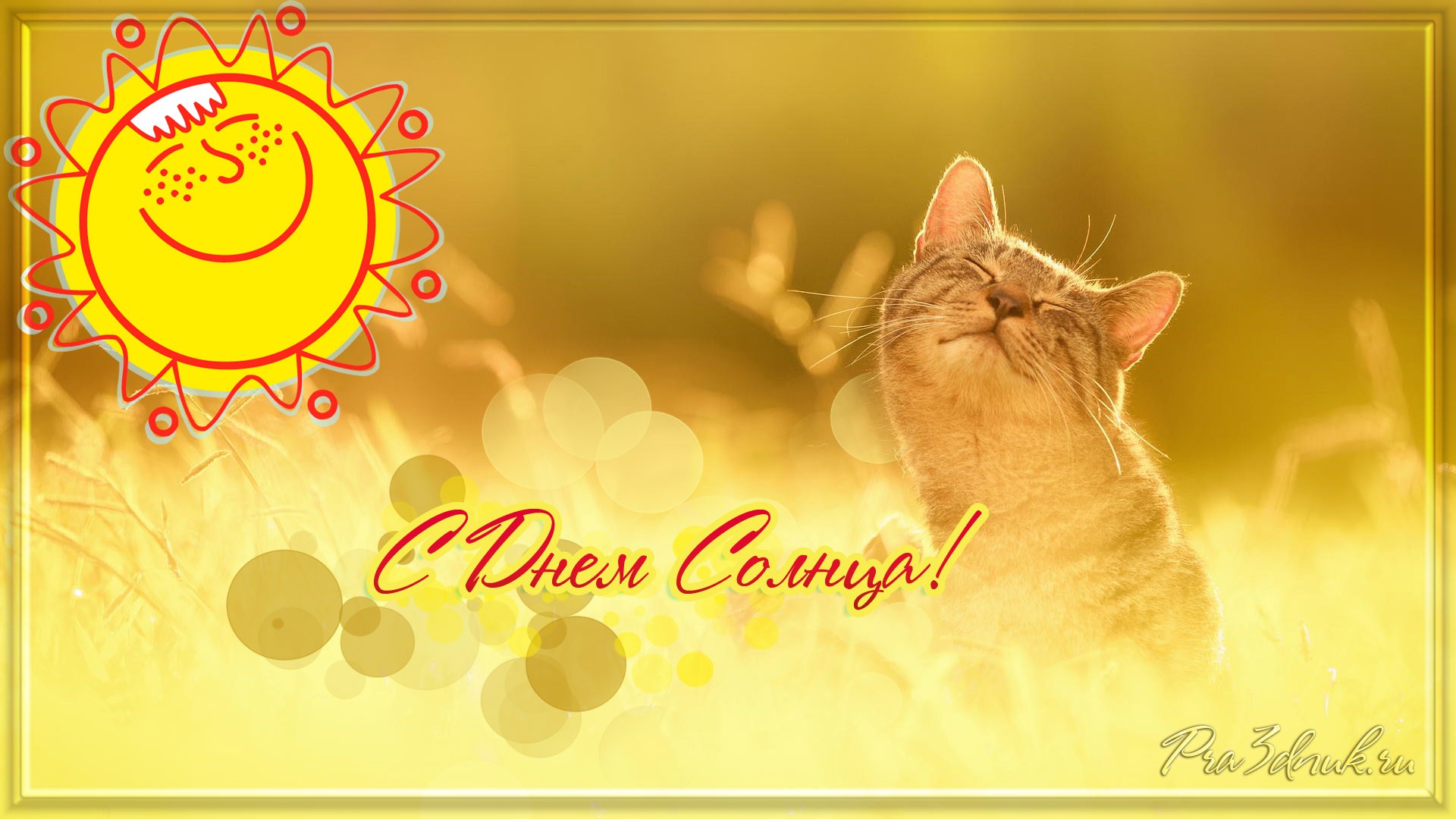 Открытки с днем солнца скачать бесплатно. Поздравление с днем солнца.
