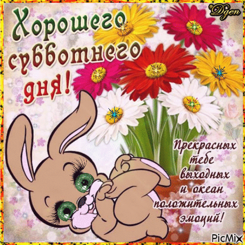 Интересные открытки на субботу. Веселые открытки на выходные.