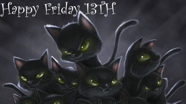 Разнообразные открытки на пятницу 13. Открытки с пятницей 13 скачать бесплатно.