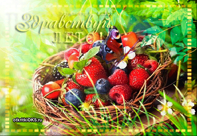 Открытки на тему лета скачать бесплатно. Анимационные открытки про лето.