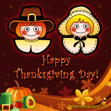 Красивые анимационные открытки на День Благодарения скачать бесплатно.