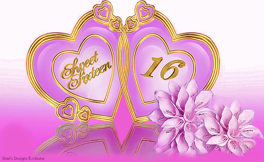Позитивные открытки на шестнадцатилетие gif. Открытки с поздравлениями на 16 ...