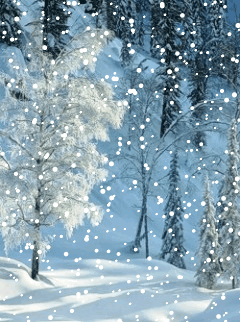 Анимационные открытки с зимним пейзажем. Открытки времена года. Новогодние от...