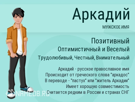 Открытки с именем Аркадий скачать бесплатно. Анимационные открытки с именами.