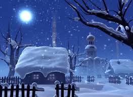 Анимационные открытки с зимним пейзажем. Открытки времена года. Новогодние от...