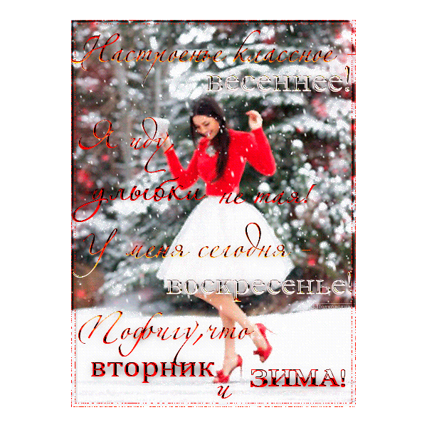 Позитивные открытки на вторник. Картинки про вторник скачать бесплатно.