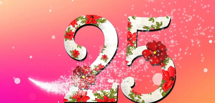 Поздравительные открытки на 25 лет. Открытки на юбилей 25 лет. 