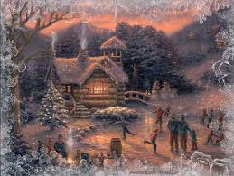 Анимационные открытки с зимним пейзажем. Открытки времена года. Новогодние от...