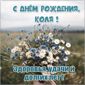 Поздравительные открытки с именем Николай. Открытки с днём рождения Коля.