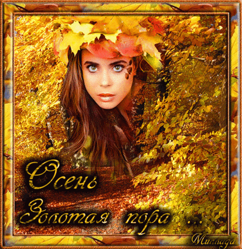 Чудесные открытки на тему Золотая Осень скачать бесплатно gif.