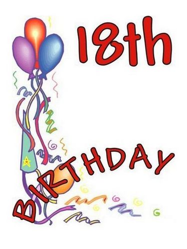 Открытки с пожеланиями на 18 лет gif. Отличного дня рождения 18 лет открытки....