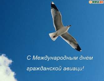 Открытки на Международный день гражданской авиации Праздничные открытки на Международный день гражданской авиации.