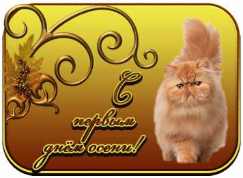 Открытки с первым днем осени Красивые анимационные открытки на первый день осени скачать бесплатно