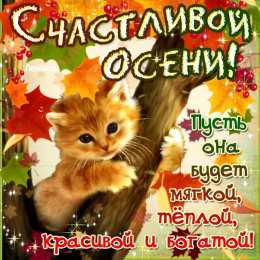 Открытки с первым днем осени Красивые анимационные открытки на первый день осени скачать бесплатно