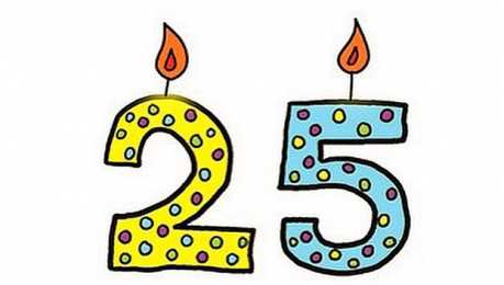 Открытки на 25 лет Поздравительные открытки на 25 лет. Открытки на юбилей 25 лет. 