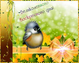 Открытки на воскресенье Мерцающие открытки про воскресенье. Открытки на воскресное утро.