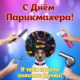 Открытки с днем парикмахера Веселые открытки на профессиональный праздник день парикмахера.